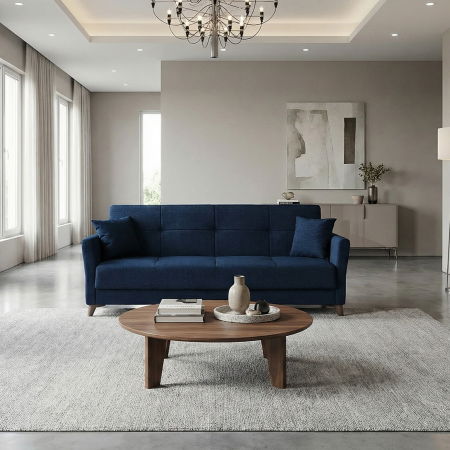 Canapea LOREN extensibila, 3 locuri, cu arcuri si lada depozitare, 203x85x85 cm - ExpoMob [4]