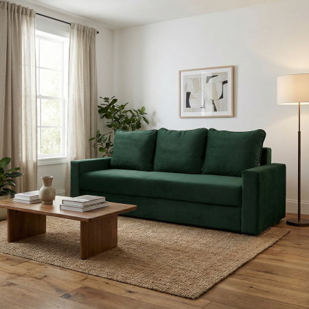 Canapea NICO II extensibila, 3 locuri, cu arcuri si lada depozitare, 220x85x75 cm [5]