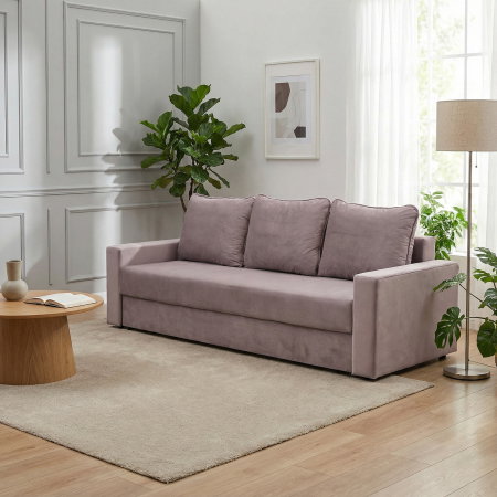 Canapea NICO II extensibila, 3 locuri, cu arcuri si lada depozitare, 220x85x75 cm [5]