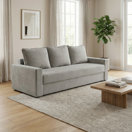 Canapea NICO II extensibila, 3 locuri, cu arcuri si lada depozitare, 220x85x75 cm [5]