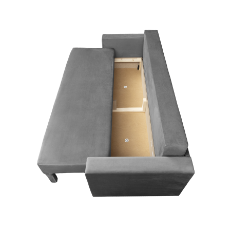 Canapea NICO II extensibila, 3 locuri, cu arcuri si lada depozitare, 220x85x75 cm [3]