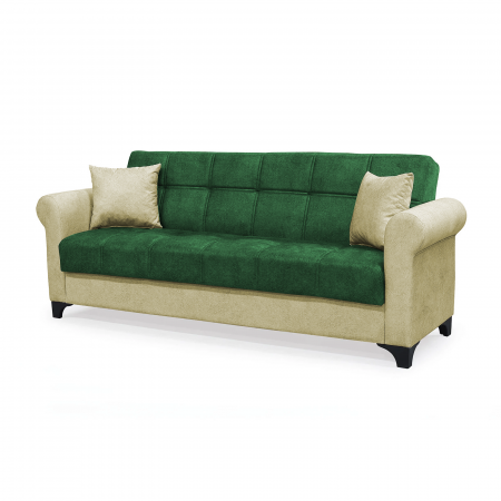 Canapele Moderne - Canapea SALLY extensibila, 3 locuri, cu arcuri si lada depozitare, 215x80x83 cm - ExpoMob