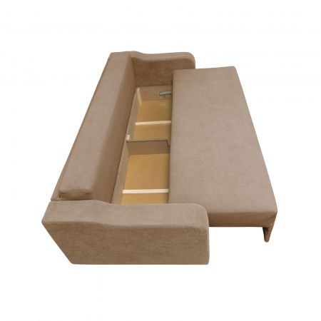 Canapele Clasice - Canapea SUSIE extensibila, 3 locuri, cu arcuri si lada depozitare, 222x105x80 cm - ExpoMob