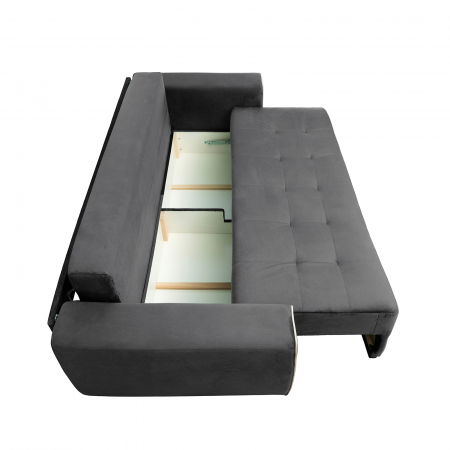 Canapea VERA extensibila, 3 locuri, cu arcuri si lada depozitare, 245x110x80 cm - ExpoMob [3]