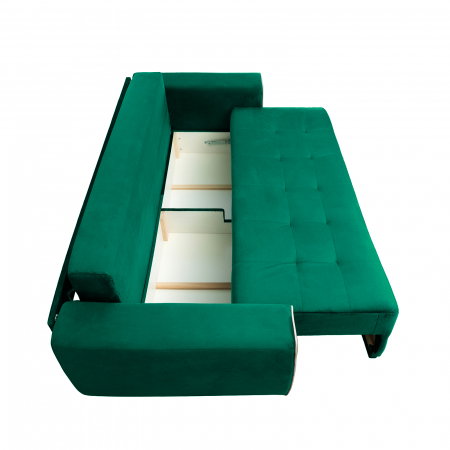 Canapea VERA extensibila, 3 locuri, cu arcuri si lada depozitare, 245x110x80 cm - ExpoMob [3]