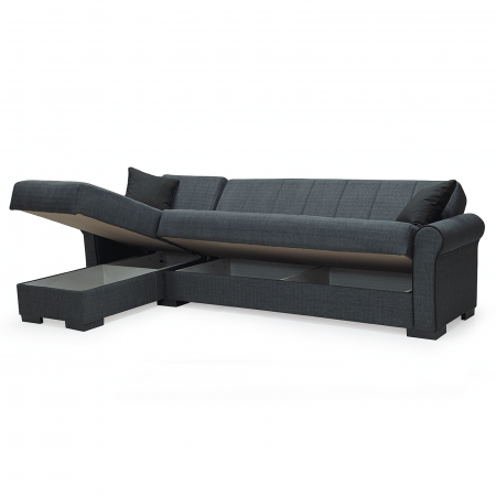 Coltar BORD extensibil, cu lada depozitare, colt interschimbabil, 280x165x84 cm - ExpoMob [2]