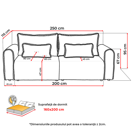 Coltar/Canapea extensibil BELLAGIO, cu arcuri si lada depozitare, colt interschimbabil, 250x125/165x95 cm [12]