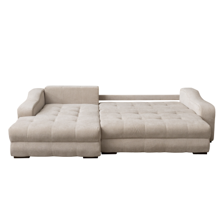 Coltare Moderne - Coltar extensibil ATENA 2ES1, cu arcuri si lada depozitare, colt stanga, bej, 300x190x100 cm