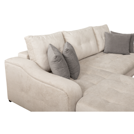 Coltar extensibil ATENA 2ES1, cu arcuri si lada depozitare, colt stanga, bej, 300x190x100 cm [4]