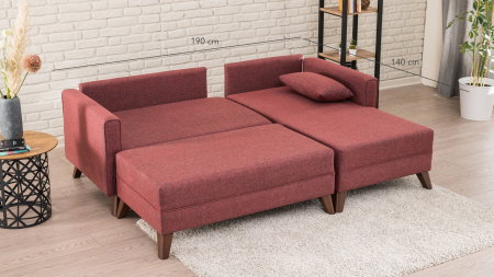 Coltar extensibil BELLA, colt stanga sau dreapta, 205x140x85 cm [3]