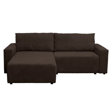 Coltar extensibil DALLAS ONE, cu lada depozitare, colt interschimbabil, maro, 258x173x90 cm