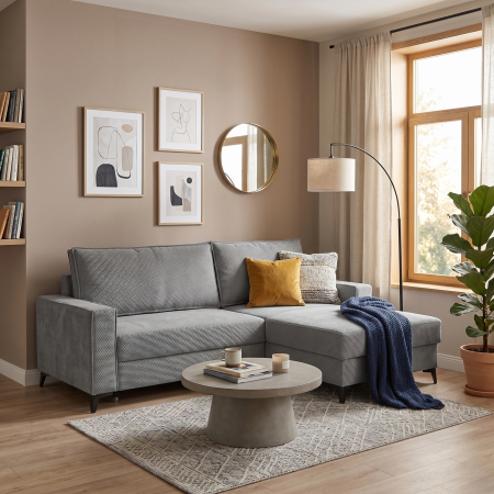 Coltar extensibil FREDERIC, cu arcuri si lada depozitare, colt dreapta sau stanga, 235x160x95 cm [1]