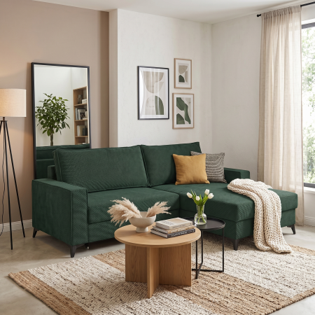 Coltar extensibil FREDERIC, cu arcuri si lada depozitare, colt dreapta sau stanga, 235x160x95 cm [1]