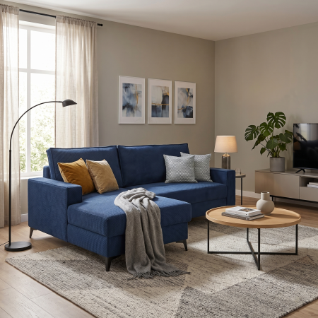Coltar extensibil FREDERIC, cu arcuri si lada depozitare, colt dreapta sau stanga, 235x160x95 cm [7]