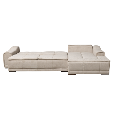 Coltar extensibil OSLO 3S1, cu arcuri si lada depozitare, colt stanga, bej, 360x190x100 cm [2]