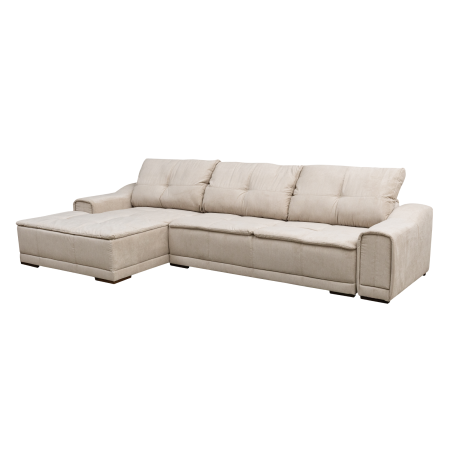 Coltare Moderne - Coltar extensibil OSLO 3S1, cu arcuri si lada depozitare, colt stanga, bej, 360x190x100 cm