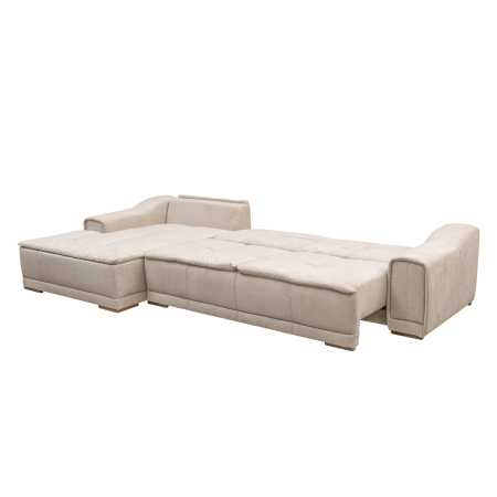 Coltare Moderne - Coltar extensibil OSLO 3S1, cu arcuri si lada depozitare, colt stanga, bej, 360x190x100 cm