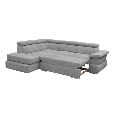 Coltare Moderne - Coltar extensibil TIVOLI 2S3, cu arcuri si lada depozitare, colt stanga, gri, 285x225x90 cm