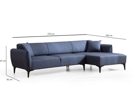 Coltar fix BELISSIMO, colt stanga sau dreapta, 270x140x67 cm [7]