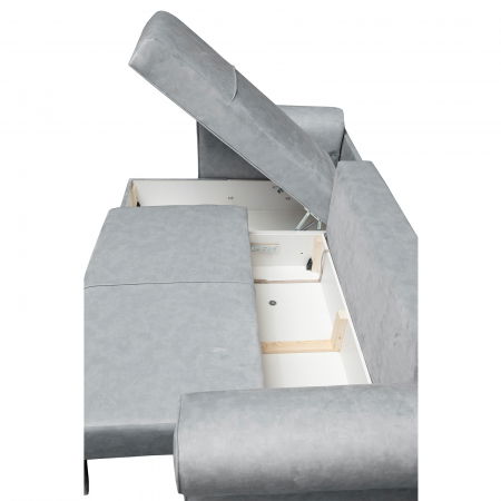 Coltare Extensibile - Coltar SEUL extensibil, cu arcuri si lada depozitare, colt interschimbabil, 255x150x95 cm - ExpoMob