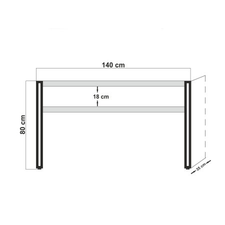 Comoda COSMO DRESUAR, pin atlantic, 140x35x80 cm [5]
