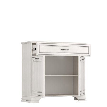 Colectia TIFFANY - Comoda cu 2 usi, 1 sertar TIFFANY II, crem fineline, 94x37x90 cm