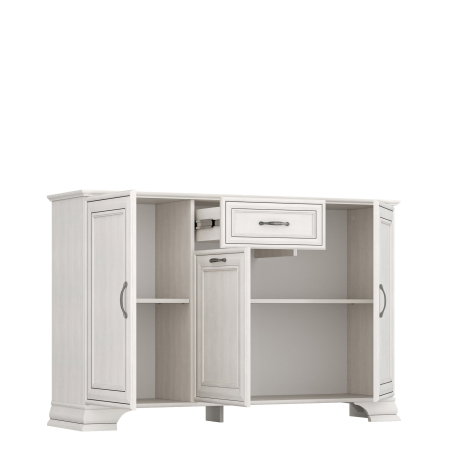 Colectia TIFFANY - Comoda cu 3 usi si 1 sertar TIFFANY II, crem fineline, 139x37x90,1 cm