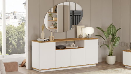 Mobilier Dormitor - Comoda FR15-AW, 180x44,5x75 cm