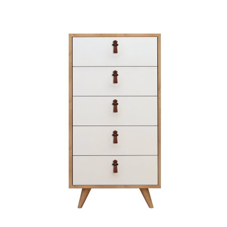 Mobilier Dormitor - Comoda FRENZU, 5 sertare, 50x40x103 cm