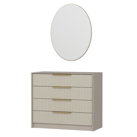 Comoda KALE LUXE, cu oglinda, 4 sertare, 100x45x85 cm [5]