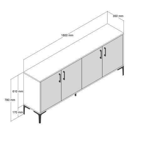 Comoda KIEV, 180x35x78 cm [5]