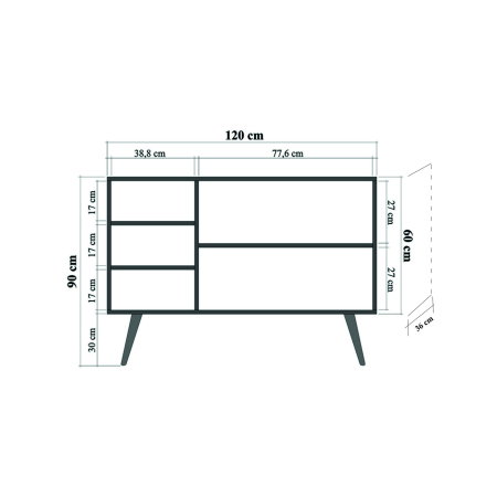 Comoda MEGA, 120x36x90 cm [7]