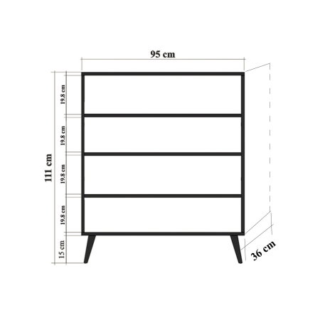 Comoda MULTILUX, 95x36x111 cm [5]
