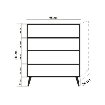 Comoda MULTILUX, 95x36x111 cm [7]