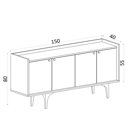 Comoda NAVI, 150x40x80 cm [4]