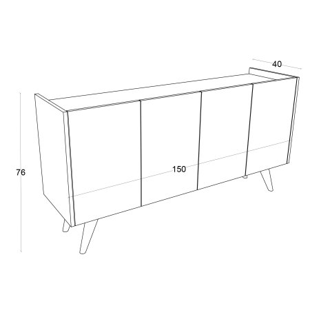 Comoda PEKIN, 150x40x76 cm [4]