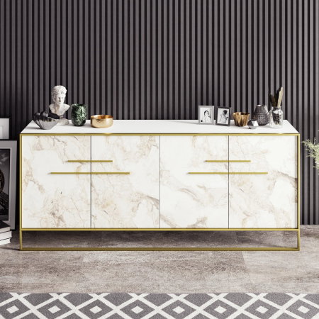 Mobilier Dormitor - Comoda POLKA, 179,9x47,3x75 cm