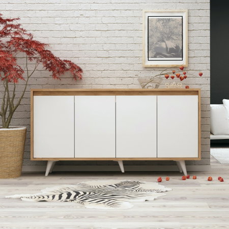 Comode - Comoda SHANS, stejar, 140x40x86 cm