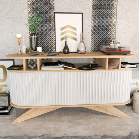 Mobilier Dormitor - Comoda STOR, stejar, 150x43x75 cm