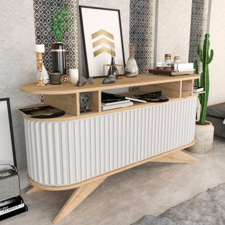 Mobilier Dormitor - Comoda STOR, stejar, 150x43x75 cm