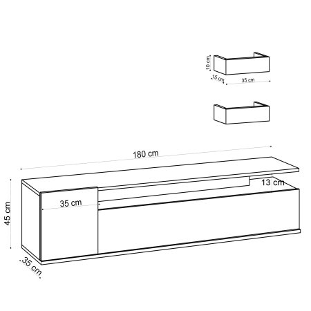 Comoda TV ALIKA, 180x35x45 cm [4]