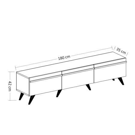 Comoda TV AMSTERDAM, 180x35x42 cm [4]