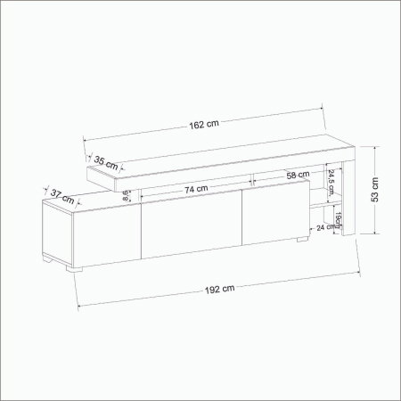 Comoda TV BELIZ, 192x37x53 cm [10]