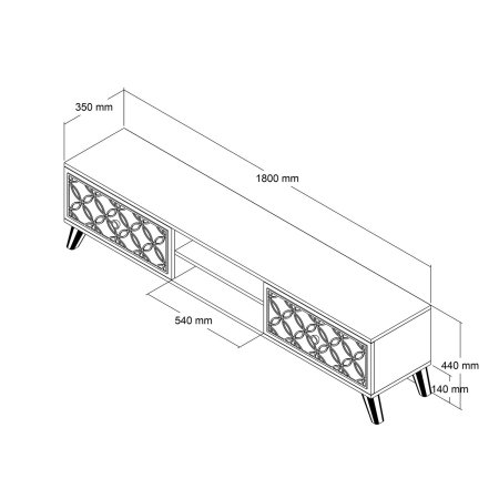 Comoda TV CLASS, 180x35x44 cm [4]