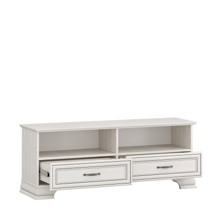 Colectia TIFFANY - Comoda TV cu 2 sertare TIFFANY II, crem fineline, 130x37x50,4 cm