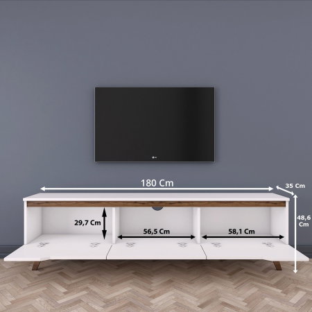 Comoda TV D1, 3 uși, 180x35x48,6 cm [10]