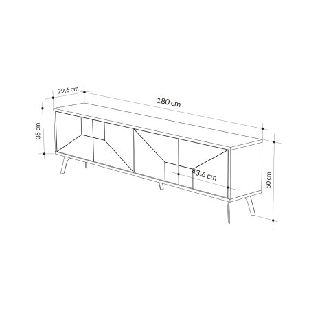 Comoda TV DUNE, 180x29,6x50 cm [5]