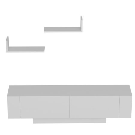 Comoda TV EKOL, cu rafturi de perete, 150x31,5x40 cm [5]