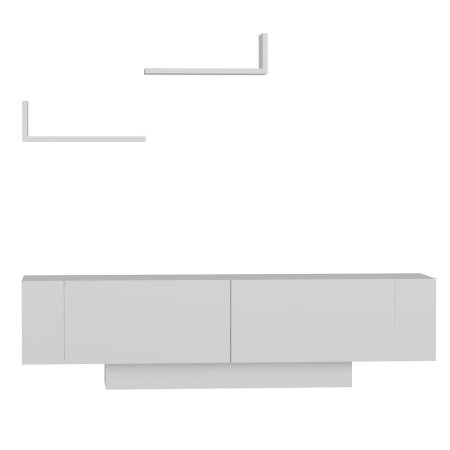 Comode TV - Comoda TV EKOL, cu rafturi de perete, 150x31,5x40 cm