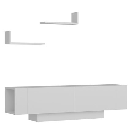 Comode TV - Comoda TV EKOL, cu rafturi de perete, 150x31,5x40 cm
